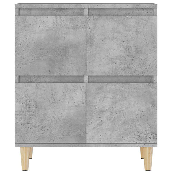 Betongraue Kommoden Ortvin 60x35x70cm (3 Stück Holz)