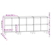 Grauer Beistellschrank Ortvin 60x35x70cm (3 St., Holz)
