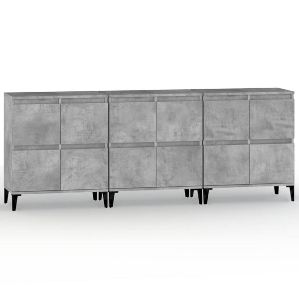 Betongraue Sideboards Sharyn 60x35x70cm (3 Stück Holz)