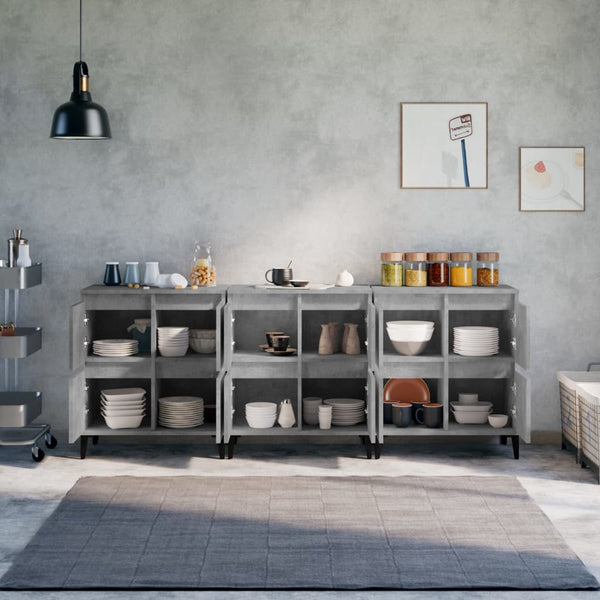 Betongraue Sideboards Sharyn 60x35x70cm (3 Stück Holz)