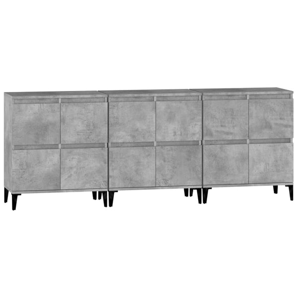 Betongraue Sideboards Sharyn 60x35x70cm (3 Stück Holz)