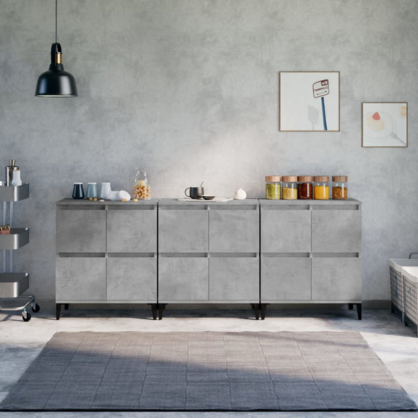 Betongraue Sideboards Sharyn 60x35x70cm (3 Stück Holz)