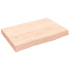 Unbehandelte Tischplatte Tatjana 60x40x(2-6)cm (Massivholz Eiche)