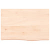 Unbehandelte Tischplatte Tatjana 60x40x(2-6)cm (Massivholz Eiche)