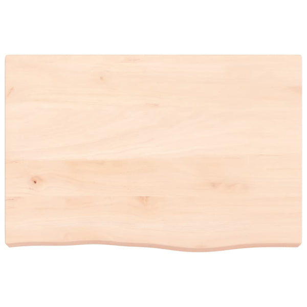 Unbehandelte Tischplatte Tatjana 60x40x(2-6)cm (Massivholz Eiche)