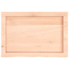 Unbehandelte Tischplatte Tatjana 60x40x(2-6)cm (Massivholz Eiche)