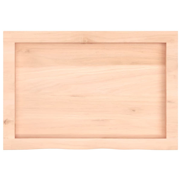 Unbehandelte Tischplatte Tatjana 60x40x(2-6)cm (Massivholz Eiche)