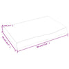 Unbehandelte Tischplatte Tatjana 60x40x(2-6)cm (Massivholz Eiche)