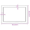Unbehandelte Tischplatte Tatjana 60x40x(2-6)cm (Massivholz Eiche)