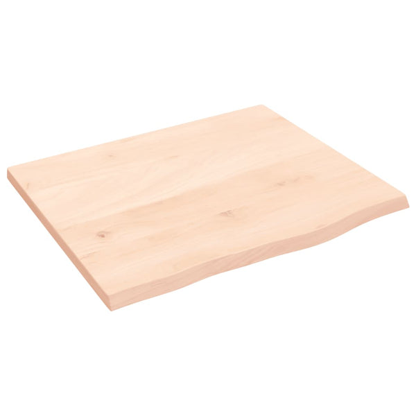 Unbehandelte Tischplatte Tatjana 60x50x2cm (Massivholz Eiche)