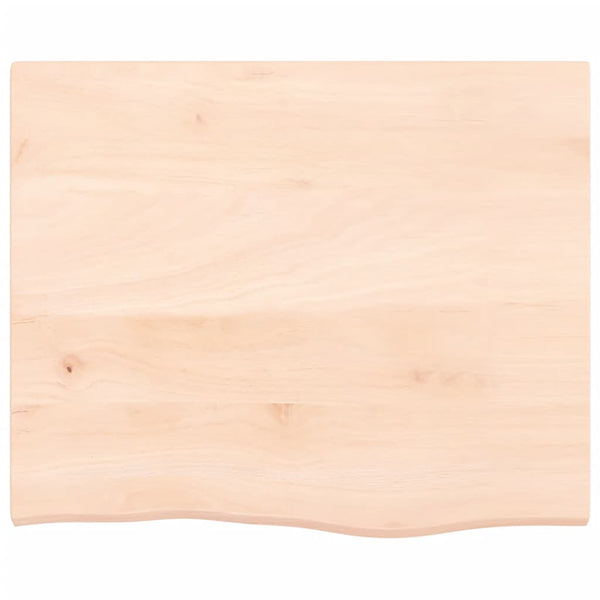 Unbehandelte Tischplatte Tatjana 60x50x2cm (Massivholz Eiche)
