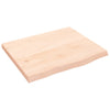 Unbehandelte Tischplatte Tatjana 60x50x(2-4)cm (massive Eiche)