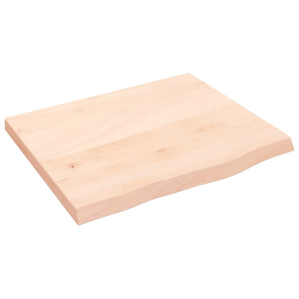 Unbehandelte Tischplatte Tatjana 60x50x(2-4)cm (massive Eiche)