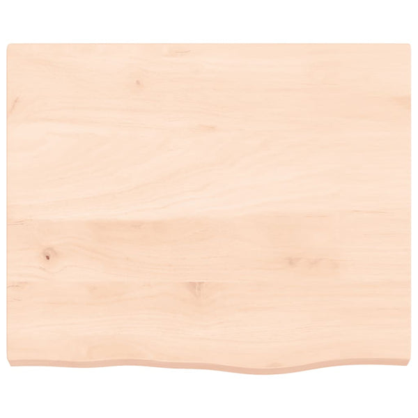 Unbehandelte Tischplatte Tatjana 60x50x(2-4)cm (massive Eiche)