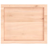 Unbehandelte Tischplatte Tatjana 60x50x(2-4)cm (massive Eiche)