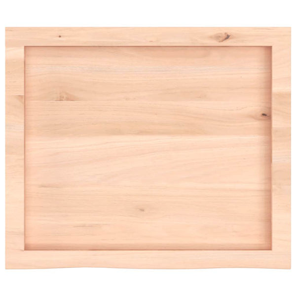 Unbehandelte Tischplatte Tatjana 60x50x(2-4)cm (massive Eiche)