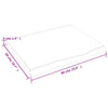 Unbehandelte Tischplatte Tatjana 60x50x(2-4)cm (massive Eiche)