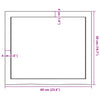 Unbehandelte Tischplatte Tatjana 60x50x(2-4)cm (massive Eiche)
