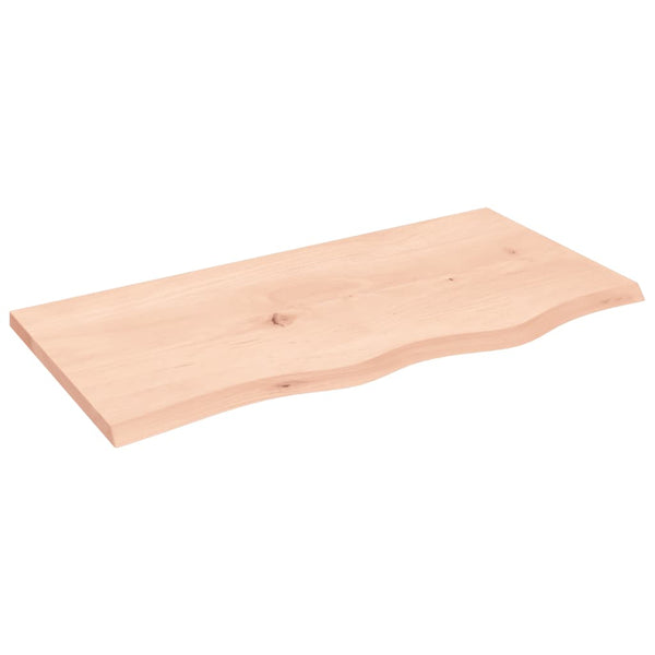 Unbehandelte Tischplatte Tatjana 80x40x2cm (massive Eiche)