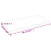 Unbehandelte Tischplatte Tatjana 80x40x2cm (massive Eiche)