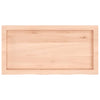 Unbehandelte Tischplatte Tatjana 80x40x(2-4)cm (vollmassive Eiche)