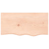 Unbehandelte Tischplatte Tatjana 80x40x(2-6)cm (Massiv Eiche)
