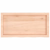 Unbehandelte Tischplatte Tatjana 80x40x(2-6)cm (Massiv Eiche)