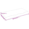 Unbehandelte Tischplatte Tatjana 80x40x(2-6)cm (Massiv Eiche)