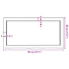 Unbehandelte Tischplatte Tatjana 80x40x(2-6)cm (Massiv Eiche)