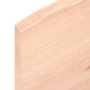 Unbehandelte Tischplatte Tatjana 80x50x2cm (Massivholz Eiche)
