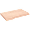 Unbehandelte Tischplatte Tatjana 80x50x(2-6)cm (Massivholz Eiche)