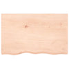 Unbehandelte Tischplatte Tatjana 80x50x(2-6)cm (Massivholz Eiche)