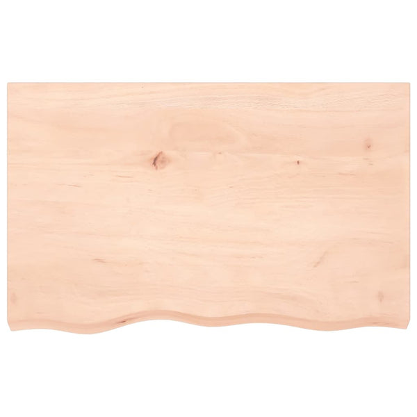 Unbehandelte Tischplatte Tatjana 80x50x(2-6)cm (Massivholz Eiche)