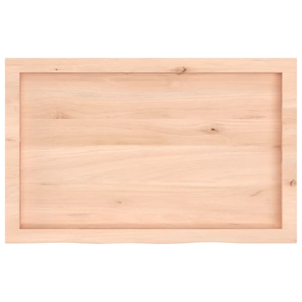 Unbehandelte Tischplatte Tatjana 80x50x(2-6)cm (Massivholz Eiche)