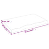 Unbehandelte Tischplatte Tatjana 80x50x(2-6)cm (Massivholz Eiche)