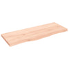 Unbehandelte Tischplatte Tatjana 100x40x(2-4)cm (massive Eiche)