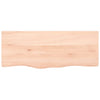 Unbehandelte Tischplatte Tatjana 100x40x(2-4)cm (massive Eiche)