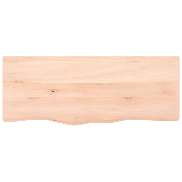 Unbehandelte Tischplatte Tatjana 100x40x(2-4)cm (massive Eiche)