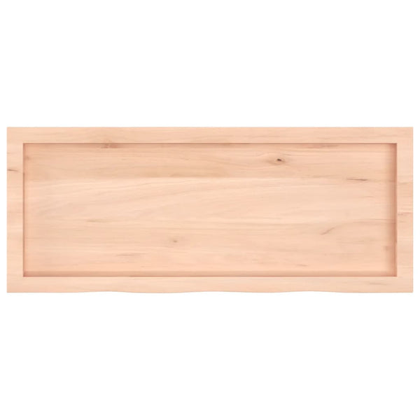 Unbehandelte Tischplatte Tatjana 100x40x(2-4)cm (massive Eiche)