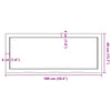 Unbehandelte Tischplatte Tatjana 100x40x(2-4)cm (massive Eiche)