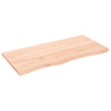 Unbehandelte Tischplatte Tatjana 100x50x2cm (Massivholz Eiche)