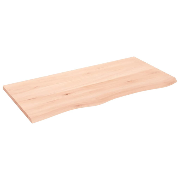 Unbehandelte Tischplatte Tatjana 100x50x2cm (Massivholz Eiche)