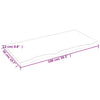 Unbehandelte Tischplatte Tatjana 100x50x2cm (Massivholz Eiche)