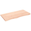 Unbehandelte Tischplatte Tatjana 100x50x(2-4)cm (massive Eiche)