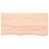 Unbehandelte Tischplatte Tatjana 100x50x(2-4)cm (massive Eiche)