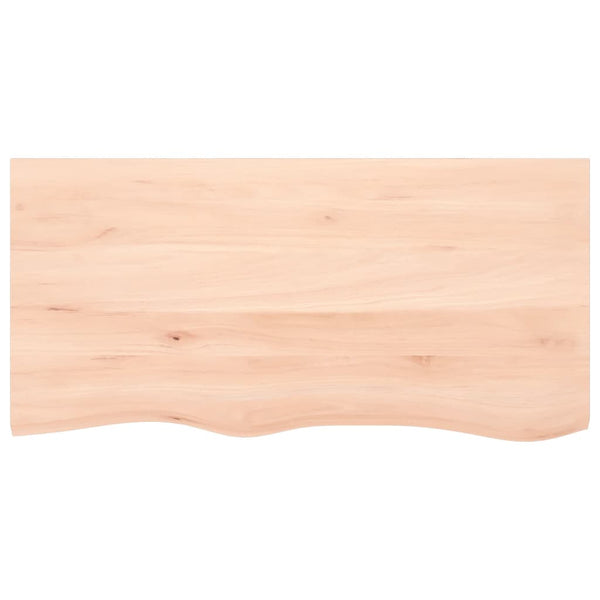 Unbehandelte Tischplatte Tatjana 100x50x(2-4)cm (massive Eiche)