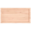 Unbehandelte Tischplatte Tatjana 100x50x(2-4)cm (massive Eiche)