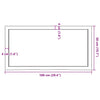 Unbehandelte Tischplatte Tatjana 100x50x(2-4)cm (massive Eiche)
