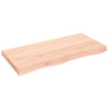 Unbehandelte Tischplatte Tatjana 100x50x(2-6)cm (Massivholz Eiche)