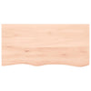 Unbehandelte Tischplatte Tatjana 100x50x(2-6)cm (Massivholz Eiche)